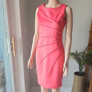 Calvin Klein Vibrant Pink Midi Dress